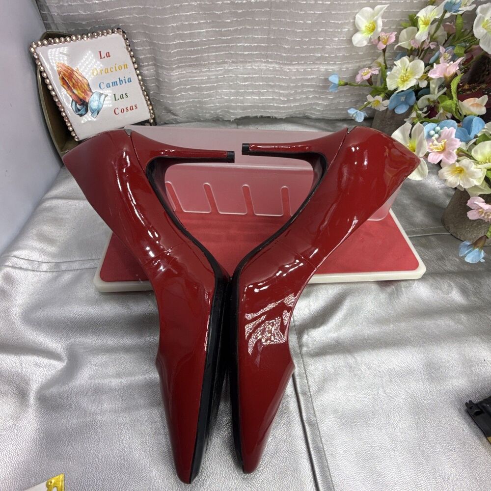 (O)Calvin Klein Red Patent Leather Gayle Women's Pump,Sz 8 M - Picture 15 of 16